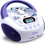 477179 Lecteur Cd Mp3 Iceberg Enfant Avec Port Usb Et Entrée Audio,Sortie Casque Blanc/Bleu