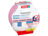 Tesa 56261, Maskeringstejp För Målning, Papper, Rosa, Akrylfärg, Alkydfärg, Latexfärg, 7 Dagar, 25 M