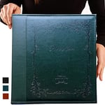 Totocan 4x6 Photo Album 600 Pockets, Extra Large Capacity Picture Album with Vintage Leather Cover, Family, Baby, Wedding Album (Dark Green)