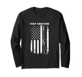 4th Of July Vintage American Flag Trap Shooting Long Sleeve T-Shirt