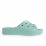 Women's Sandals Crocs Classic Platform Slip on Sliders in Green