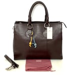 Radley Laptop Shoulder Bag Work Bag PORTOBELLO Large Dark Brown Leather RRP 239