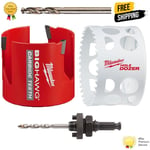 Milwaukee 76mm Holesaw & Arbor Twin Combo Set - Wood/Stone - 4932479803