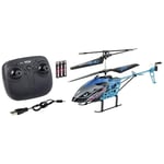 Carson 500507173 Easy Tyrann 280 2.4G 100% RTF Bleu - RC Heli, Hélicoptère télécommandé, Modèle Robuste RTF (Ready to Fly) pour débutants, Batteries incluses, pour Enfants à partir de 12 Ans