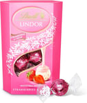 200g Lindt Lindor Strawberries & Cream Chocolate Truffles Box Gift Present