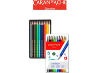 Caran D`Arche Caran D'ache Fancolor Fargestifter, Metallboks, 12 Stk.