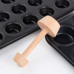 N\C Egg Tarts Tamper Double Side Wooden Pastries Pie Cake Cookies Pusher Kitchen Gadgets Baking Tools for Making Muffin Pies Cheesecakes Desserts