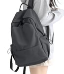 HYC00 Sac à Dos Scolaire College Cartables Fille Garçons Sac d'école pour 14 Pouce Laptop Sac à Dos College Imperméable Sac Ecole Adolescent Casual Daypacks pour Scolaire Voyage Travail,Gris