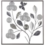 Atmosphera Créateur D'intérieur - Déco murale Florale argent 50x50cm