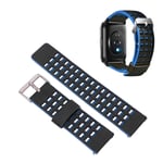 Leather Watch Strap Comfortable Breathable Two Color Smartwatch Leather Band For