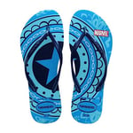 Havaianas Slim Marvel Kids Unisex Flip Flops | Color: Turquoise | Size: 8/9 Child UK