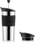 BODUM Travel French Press Coffee Maker Set, Stainless Steel with Extra Lid, Vac