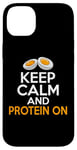 iPhone 14 Plus Keep Calm and Protein On Weight Lifting Case