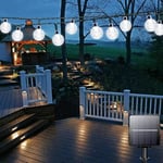 Bollengold Solar Powered Outdoor Lights, 3M 30LED Solar Garden Lights Waterproof, Solar Fairy Lights Indoor/Outdoor Crystal Ball Decorative Lights for Garden, Patio, Yard, Party (Cool White)