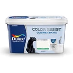 Dulux Valentine Color Resist - Peinture Intérieure Pièces Humides - Pour Murs, Plafonds, Boiseries - Lessivable et Résistante - Couleur : Blanc Satin - 2 L - 5262196