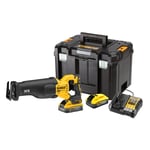 DeWalt DCS386H2T 18V XR Reciprocating Saw with 2 x 5Ah Battery, Charger & Case