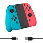 Gamepad for Nintendo Switch, rød/blå