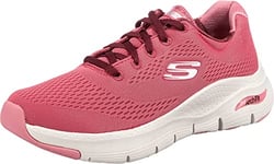 Skechers Women's Arch Fit Big Appeal Sneaker,Rose Mesh / Burgundy Trim,2.5 UK