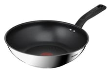 Tefal Titanium Max 28cm Non Stick Aluminum Wok - Grey