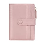 HKCLUF Portefeuille pour Femme, Portefeuille pour Femme en Cuir, Portefeuille RFID Petit Portefeuille avec Pochette à Monnaie Portefeuille avec Fermeture éclair et Compartiments Multiples (Rose)