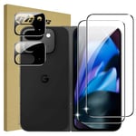 Lemxiee Film pour Google Pixel 9 Pro Fold Verre Trempé [2+2 Pièces] Caméra Arrière Protecteur Film + Protecteur d'écran HD cadre invisible Verre Trempé pour Google Pixel 9 Pro Fold