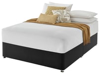 Silentnight Small Double Divan Bed Base - Charcoal