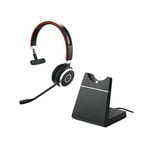 Jabra Evolve 65 SE UC Monaural Wireless Headset Link380 USB-A Adapter + Charging Stand 6593-833-499