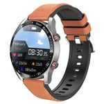 Montre Connectée Pour Les Hommes,Bluetooth,Appel,Étanche,Moniteur D'activité Physique,Affichage De La Météo,Pour Téléphone Xiaomi Huawei,2022 - Type Belt Orange