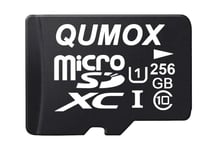 QUMOX 256GO 256 GO Carte mémoire Micro SD Micro SDXC Classe 10 UHS-I 256Go 10 UHS-I jusqu'à 80Mo/s pour smartphone samsung huawei xiaomi appareil photo