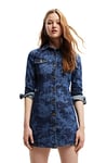 Desigual Women's Vest_Tina, 5008 Denim Dark Blue Casual Dress, L