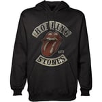 The Rolling Stones Men's Pullover Hoodie: 1978 Tour, Black, (Size: X-Large)