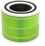 LEVOIT Air Purifier Mold & Bacteria Replacement Filter, 3-in-1 HEPA, High-Efficiency Activated Carbon, Core 300-RF-MB, Green