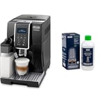 De'Longhi Dinamica, Machine expresso avec broyeur, technologie exclusive boissons lactées, ECAM350.55.B, Noir & SER3018 Détartrant écologique pour machine à café 500ml