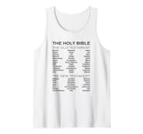 The Books of The Bible Old and New Testament Complete List Tank Top