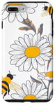 iPhone 7 Plus/8 Plus White Daisy Flower Honey Bees Bumble Bee Bee Lover Case