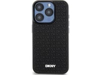 Apple Iphone 13 / 14 / 15 Dkny Hardcase 3D Rubber Repeat Pattern (Dkhcp15s3drpwk) Dėklas Telefonui Juodos Spalvos