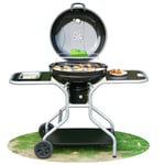 Gr8 Garden Deluxe BBQ Grill Portable Trolley Charcoal Kettle Bowl Barbecue Smoker with Double side tables