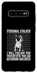 Coque pour Galaxy S10+ Drôle personnel Stalker Boston Terrier Papa Maman Amoureux des chiens