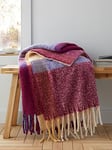 Catherine Lansfield Faux Check Throw- 130X170Cm - Plum