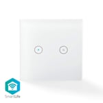 SmartLife Strömbrytare | Wi-Fi | Dubbel | Väggfäste | 1000 W | Android / IOS | Glas | Vit