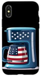 iPhone X/XS Patriotic coffee bean and maker costume Case