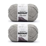 Bernat Lot de 2 pelotes de fil gris pâle pour couverture - 300 g - Polyester - 6 super volumineux - 200 m - Tricot, crochet, artisanat et amigurumi