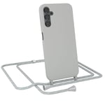 For Samsung Galaxy A14 phone chain silicone phone case to hang TPU case gray