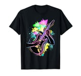 Colorful Bass Guitarist's Hands Rock and Roll Guitar Player T-Shirt