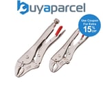 Crescent Locking Pliers Set Curved Jaw Mole Grips x2 CLP2SETN-08 XMS24MOLEGRP