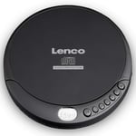 Lecteur CD CD-200 Discman avec écran LCD - Batterie et fonction CA - Fonction livre audio - Comprend casque stéréo, câble de charge USB H Noir, Antichoc