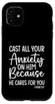 Coque pour iPhone 11 1 Pierre 5:7 Verset biblique chrétien