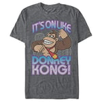 Nintendo Men's Donkey Kong It's on Taunt T-Shirt, Char HTR, S