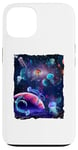 Coque pour iPhone 13 Sea jellies Wild Pet Animal Universe Galaxy Stars Jellyfish