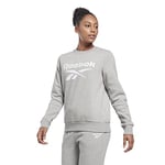 Reebok IDENTITY BIG LOGO FLEECE CREW MGREYH Female TRAINING SWEATSHIRTS